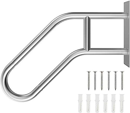 Handlauf Treppe 1–3 Stufen,Wandmontiertes Treppenhandläufe U-Förmiges Handläufe aus Edelstahl für Stufe Innen Außenbereich Geländer handlauf,Slive u,60cm/24in