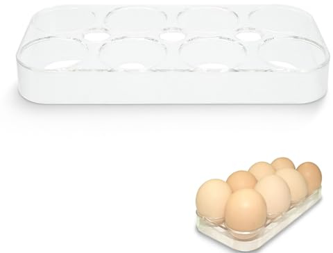 GIONAR Eier Aufbewahrung Kühlschrank 8er, Eierbehälter für Kühlschrank, Eierbox Eierhalter Kuhlschrank, Kuhlschrank Organizer Eier, Egg Holder, eieraufbewahrung für Gefrierschrank Küche Camping