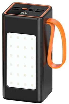 RIDAEX Banque d'alimentation 50000 Mah Grande capacité 66W Charge Ultra Rapide Portable Batterie Externe pour téléphone Portable extérieur,Black-50000mAh