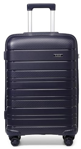 KONO Hartschalenkoffer, 50,8 cm, leicht, 55 x 40 x 20 cm, 40 l, mit TSA-Schloss und 4 Spinner-Rädern, Marineblau, Navy, S(Cabin 20Inch), Hartschalenkoffer