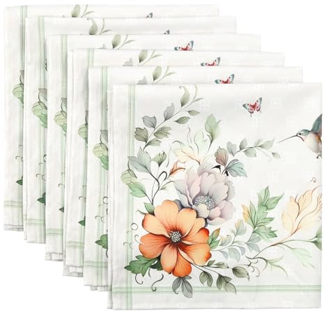 Arquiel Servietten 6er-Set, Stoffservietten 100% Baumwolle Weiches Bequemes Hochwertige Wiederverwendbare Esstisch Servietten Perfekt für Familienessen Hochzeiten Küche (45 cm x 45 cm)