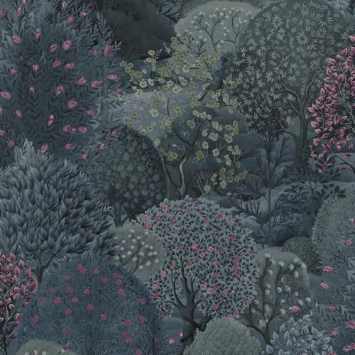 Holden Decor Tree Tapestry Navy Berry Wallpaper 13691