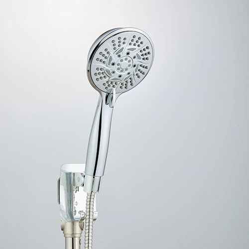 MILOT Shower Head and Hose | 10 Spray Modes | High Pressure Shower Heads | 150 cm Hose | Hand Held Shower for Low Water Pressure | Shower Head Wall Holder Included