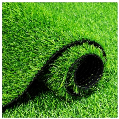 JHAISMAO Grün Künstliches Gras Teppichboden Außenbereich 5x3m Simulation Grasmatte Rasen Portable Falsche Grasmatte Rasen Vorleger Garten Rollrasen Perfekt Für Garten Rasen Hund Haustiere(Size:9x3m)
