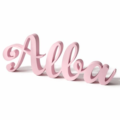 Nombre Decorativo Personalizado - Elige Letra, Color y Tamaño | Ideal para Habitaciones Infantiles y Eventos | Se Mantiene de Pie o para Colgar | Regalo Original para Bautizos, Comuniones y Bodas