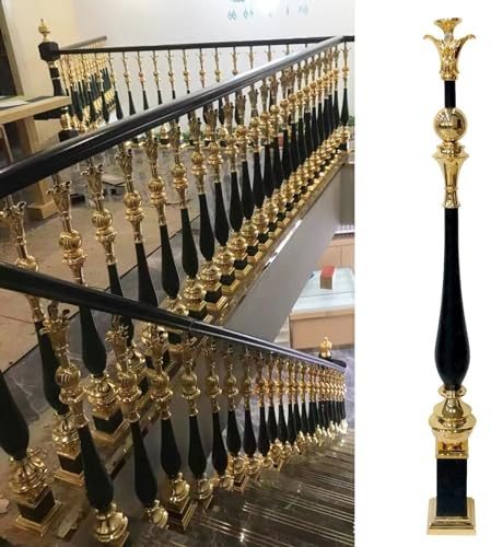 Pasamanos Escalera Barandillas Barandilla Ajustable con Conector y Zapata, Balaustres Redondos de La Escalera para El Interior, Barandilla de Los Ejes de La Barandilla de La Cubierta del Vinilo, para