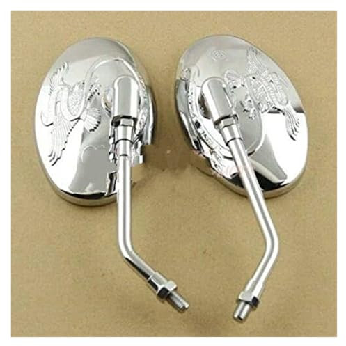 Lenkerendenspiegel Rückspiegel Seite Spiegel Chrome Eagle Für Für Eliminator EL250 VN250 87-07 Für Vulcan EN400 450 500 85-09 VN400 750 800 900 86-16 Motorrad Rückspiegel