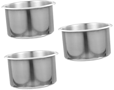 SEWOART 3stücke Edelstahl Becherhalter Für Auto Und Recessed Getränkehalter Für Tisch Desktop Rv Und Yacht Installieren Stabil Passend Für Verschiedene Bechergrößen