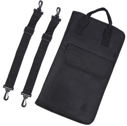 BESTonZON Schlagzeugstöcke Tasche aus Oxford Stoff mit Großem Fassungsvermögen und Multifunktionaler Nutzung als Rucksack für Trommelschlägel und Instrumente im Einsatz
