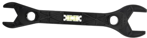 NULYLU Schraubenschlüssel Installieren und Lagern aus Kunststoff mit Wasserwaage Badezimmer als Sanitärwerkzeug für Wasserhahn und Duscharmatur im Home Bereich