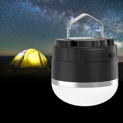 Phylosal LED-Camping-Laterne, wiederaufladbar, 1000 lm, tragbares Zeltlicht mit 3 Farb-Beleuchtungsmodi, Powerbank, wasserdicht, Mini-Taschenlampe mit Magnetfuß für Notfall, Stromausfälle, Wandern