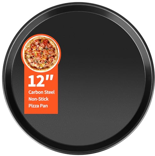 Dinlon Pizza Pan for Oven, 12” Pizza Pan Compatible with Breville Smart Oven BOV800XL BOV845 BOV900, Non-Stick Pizzas Tray for Breville Toaster Ovens Accessories, Replacement for Breville Pizzas Pans