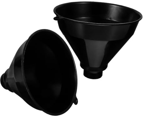 OFFSCH 2 piezas Embudo Plástico Grande Boca Ancha Multifuncional para Cocina y Automóvil Resistente Químico Ergonómico Fácil Almacenamiento