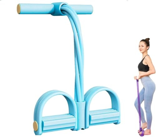 Corde de Tension Multifonction 6 Tubes pour pédale,Elastique Musculation, pour Yoga/Fitness/Musculation, Abdominaux, Bras et Jambes, Maison/Bureau/Gymnase (Couleur Rose) (Bleu)