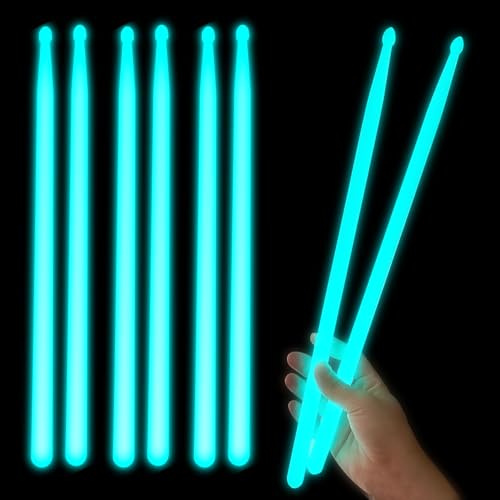 8 Stück Leuchtende Schlagzeugstöcke,Leuchtende Drumsticks 5A,Leuchten Trommelstock,Beleuchtete Drumsticks,Beleuchtete Trommelstock,Fluoreszierende Trommelteile Für Nachtveranstaltungen Party