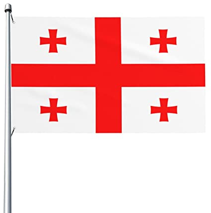 Bandiere Da Giardino Georgia Bandiera Da Cortile Decorazione Banner Giardino Lavabile Outdoor Bandiera Per Fattoria Prato Sport 90X150 CM