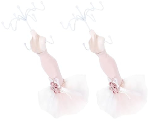 MOBUTOFU 2 pezzi Espositore Manichino Gioielli in Stabile Supporto Collane e Orecchini Decorativo Stile Nordico per Organizer da Tavolo Portagioie Creativo per Feste e Casa