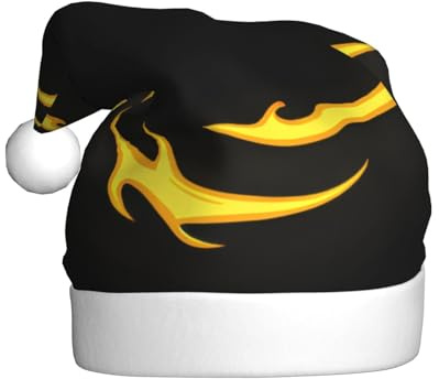 HHGFASD Burning wind fire ball Pattern Christmas Hat for Adult material is soft and lightweight
