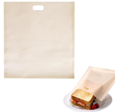 Sacchetti per tostapane riutilizzabili,Sacchetti per tostapane antiaderenti facili da pulire | riutilizzabili per formaggio grigliato per pizza, bocconcini di pollo, salsicce