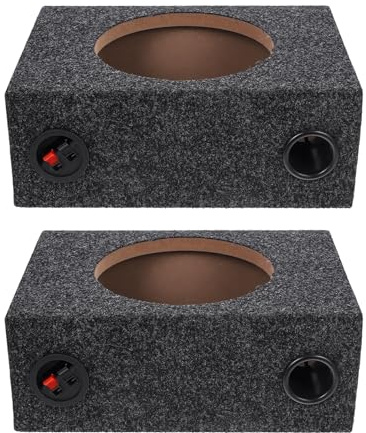 Bilsubwoofer-höljesbox, 15 x 23 cm högtalarbox för billjud, universalförseglad ventilerad subwoofer-låda för gör-det-själv-hem- och fordonsmusiksystem