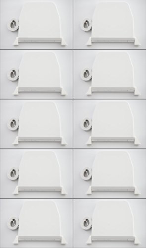 10xSelve Gurtwickler Aufputz weiss mit Scharniersystem incl. 5m Gurt f. Rolladen