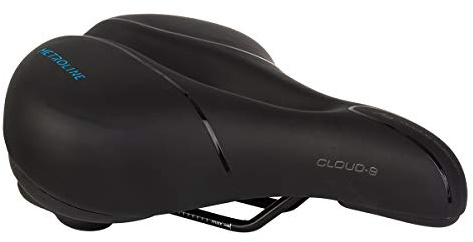 Cloud-9 Metroline Airflow Bike Saddle – Comfort Bike Seat for Ebikes, Cruisers, and Comfort Bikes – Comfortable Memory Foam Bicycle Seat for Men & Women
