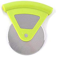 Cortador de pizza, de acero inoxidable, cortador de pizza, cortador de pizza profesional, cortador de pizza, cortador de cocina para pizza, pasteles, gofres, panqueques, verde