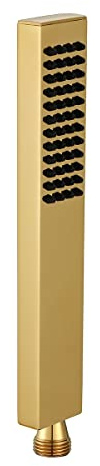 Ownace Brass Gold Shower Head Universal High Pressure Square Shower Head | Single Function Hand Shower Head Silicone Water Outlet Bathroom Fixtures