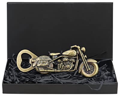 VEGCOO Abridor de Cerveza, Abrebotellas de Motocicleta Divertido Regalos Navidad Regalo de Cerveza para Hombres con Caja, Regalos de Moto Regalo de Cumpleaños para Hombre Papá Esposo Novio