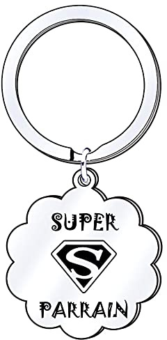 POIUYTRE Porte Clé Parrain Cadeau Parrain Demande porte cle veux tu etre mon parrain Porte Clef Personnalisé Cadeau Homme Anniversaire Fête Des Pères