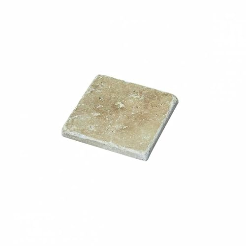 Lot de 25 Mosaïques Travertin 10 x 10 cm - Beige - 0.25m2