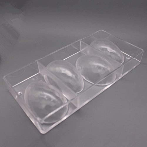 3D Diomand Osterei Form Schokolade Transferform, Polycarbonat, Schokoladenformen, DIY Backwerkzeuge Bäckerei Gebäck Tablett Maker, transparente Schokoladenblatt Süßigkeiten Form Backformen (4 Mulden)