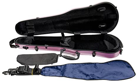 Geigenkoffer Rosa Leichter, Verschleißfester Compression Composite Carbon Fiber 4/4 Größe Violine Hartschalenkoffer Mit Griff