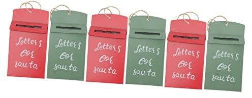 Warmhm 6stücke Vintage Weihnachtsbaum Hängende Briefkasten Deko Für Weihnachten Nostalgische Weihnachtsbaumdeko Und Party-Accessoires