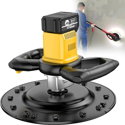 Ponceuse Électrique Multifonction pour Cloisons Sèches, Machine à Plâtrer les Murs avec Batterie de 20000mAh, Prise en Charge du Réglage de la Vitesse à 6 Vitesses, Malaxeur de Ciment Portable