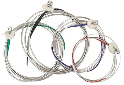 FYOBOT 4Pcs/Set Upright Bass Strings Double Bass Strings 4/4 3/4 1/2 1/4 1/8 Size 1Th 2Rd 3Nd 4St Contrabass Strings