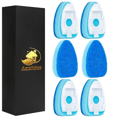 Non Scratch Dish Wand Refills 6 Pack, Dishwand Refill Replacement Sponge Heads, Heavy Duty Dishwashing Scrub Dispensing Brush with Handle, Soap Dispenser Scrubber Cleaning Tool for Kitchen Dishwasher