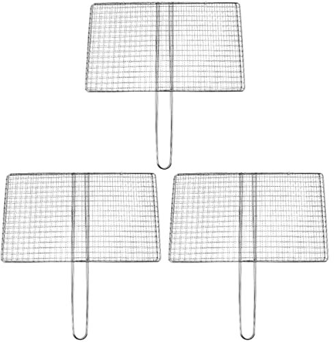 Grillnetze, Grill im Freien, Steak, tragbare Kabob-Spieße, Zubehör, Zubehör, Gemüse-Grillgestell, Körbe, Korb mit Silberzubehör, Draht for den Außenbereich, antihaftbeschichtet, faltbar, Kebab, Garnel