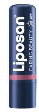 Liposan Caring Beauty Lip and Cheek Nude Pink, bálsamo de labios y colorete en barra tono rosa nude, protector labial en stick 3 en 1 para un look sencillo, 1 x 4,8 g
