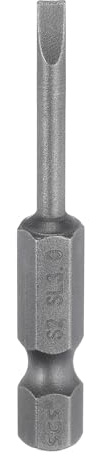 QUARKZMAN SL3 Punte per Cacciavite a Taglio Magnetica 3mm S2 Punta Cacciavite a Testa Piatta Acciaio 1/4 Punte Trapano Cacciavite Grado Industriale Gambo Esagonale 50mm (2) Lungo per Viti
