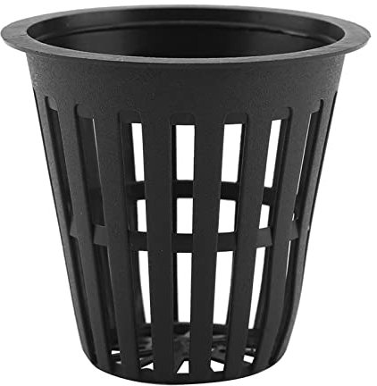 Denash Hydrokultur-Töpfe, Hydrokultur-Zubehör, Netzkorb, Pflanzennetze, Hydrokultur-Aquaponik-System für Pflanzen Im Freien, Hydrokultur-Garten (Black)