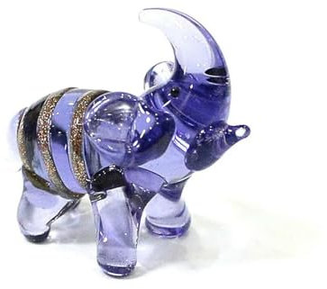 QIANGYTHENKO Tier-Ornament aus Glas, Elefantenfigur, Handwerk für Heimwerker, Zuhause, Tisch, Zimmer, Garten, Dekoration, Zubehör, about 2.8cm, Edelstahl, zirkonia