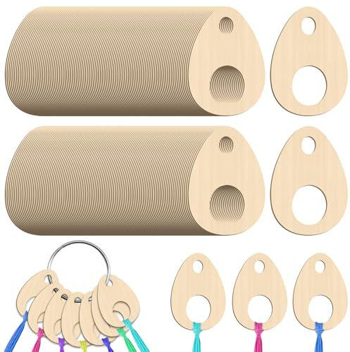 100 Stück Stickgarn-Organizer aus Holz für Kreuzstich-Nähwerkzeuge, Garntropfen, 4,8 x 3,3 cm, Kreuzstichgarn-Organizer, Stickgarn-Aufbewahrung, tropfenförmige Holzgarntropfen, Garnspulen