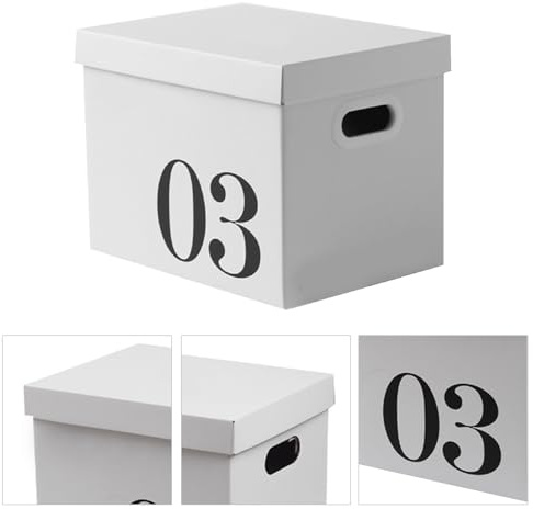 Pongnas Umzugskartons, Wohnheim-Karton, Großes Fassungsvermögen, Aufbewahrungsorganisator mit Deckel, Aktenbox, Boxen für Verpackungen, Umzüge, Zum Aufbewahren von Büchern und