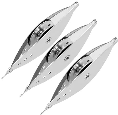 Orolotay 3-Teiliges Occhi-Schiffchen-Set Aus Silbernem Metall für Anfänger mit Spulenzubehör, Hochwertigen Nadelschützen Aus