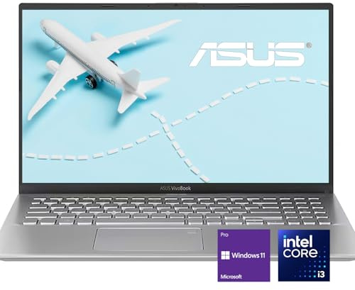 ASUS VivoBook 15 | Intel Core i3 Processor | 15.6 FHD Ultrabook Laptop | 8GB DDR4 RAM | 256GB SSD | Backlit Keyboard | Fingerprint Sensor | BacGuard Antibacterial Keyboard | Windows 11 Pro