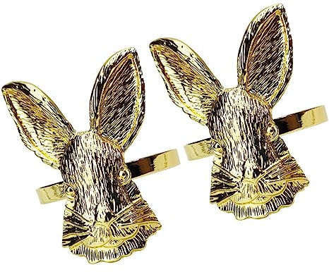 IMIKEYA Serviettenringe Aus Hochwertigem Material Serviettenschnallen Im Hasen-Design Dekorative Serviettenhalter Langlebige Goldfarbe