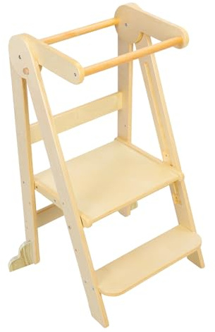 Kinder Lernturm, Faltbarer Kleinkinder Küchenturm, zusammenklappbarer Kleinkinder Stehturm, Montessori Küchenhocker