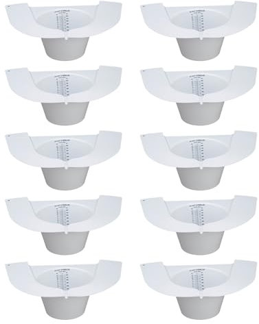 Set di 10 orine semplici da versare, per raccogliere campioni, campioni, coppe, urine, con scala di misurazione, per servizi igienici