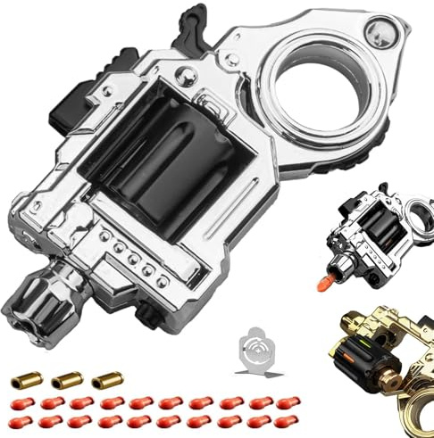 GLHYUOP Metall-Stressabbau-Spielzeugpistole,Legierung Anti Stress Spielzeug Startbar Soft Bullet Guns Toy 6 SpielmöGlichkeiten +20 Soft Bullet,Tragbares EDC